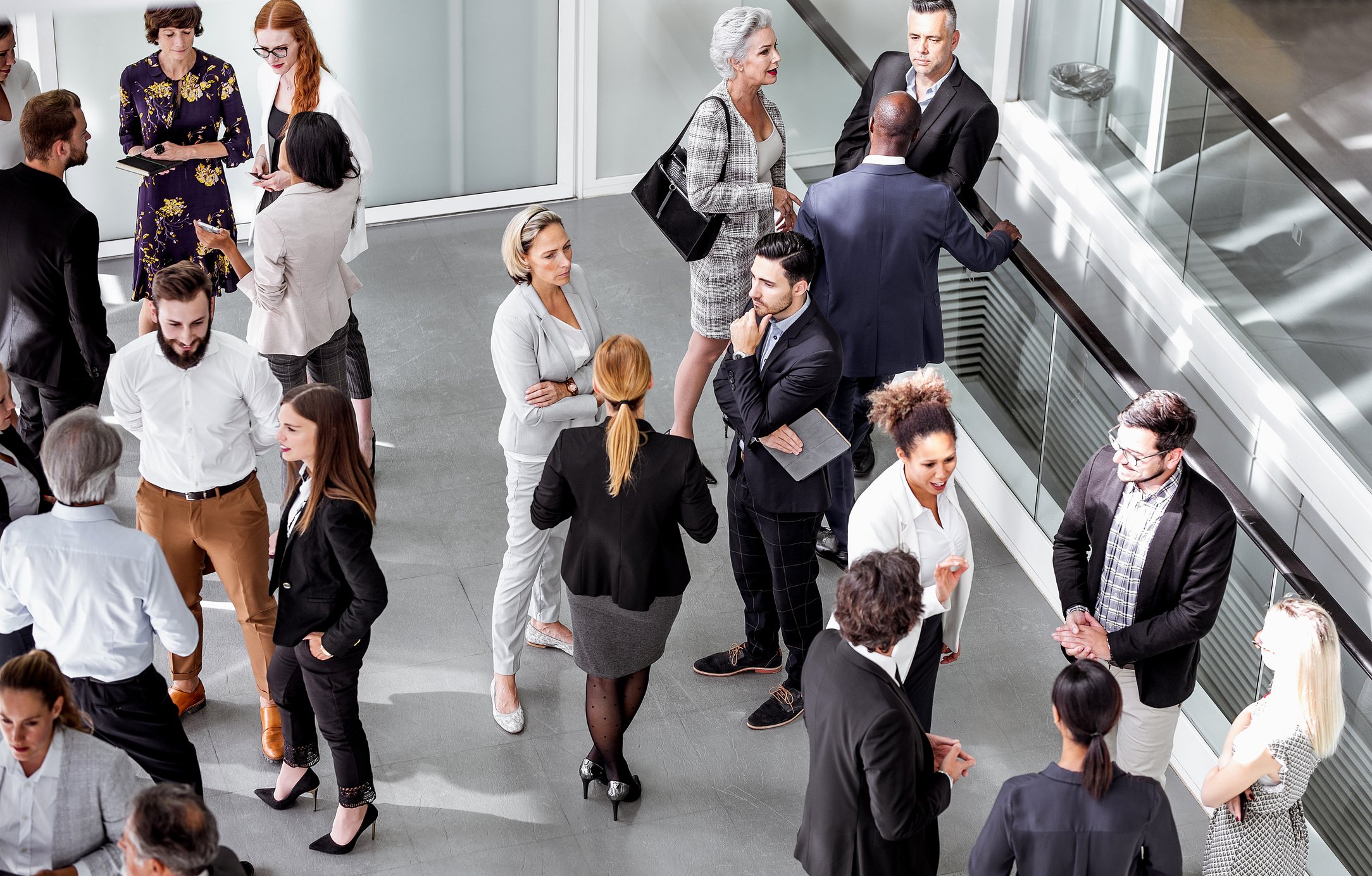 Workers meeting in a room